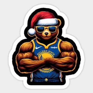 Golden State Warriors Christmas Sticker